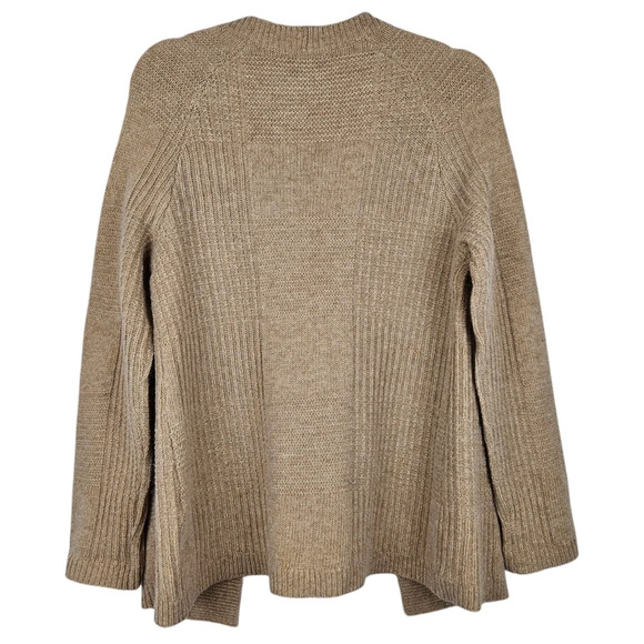 Coldwater Creek lambswool angora blend open cardigan tan S/8 - Picture 2 of 7
